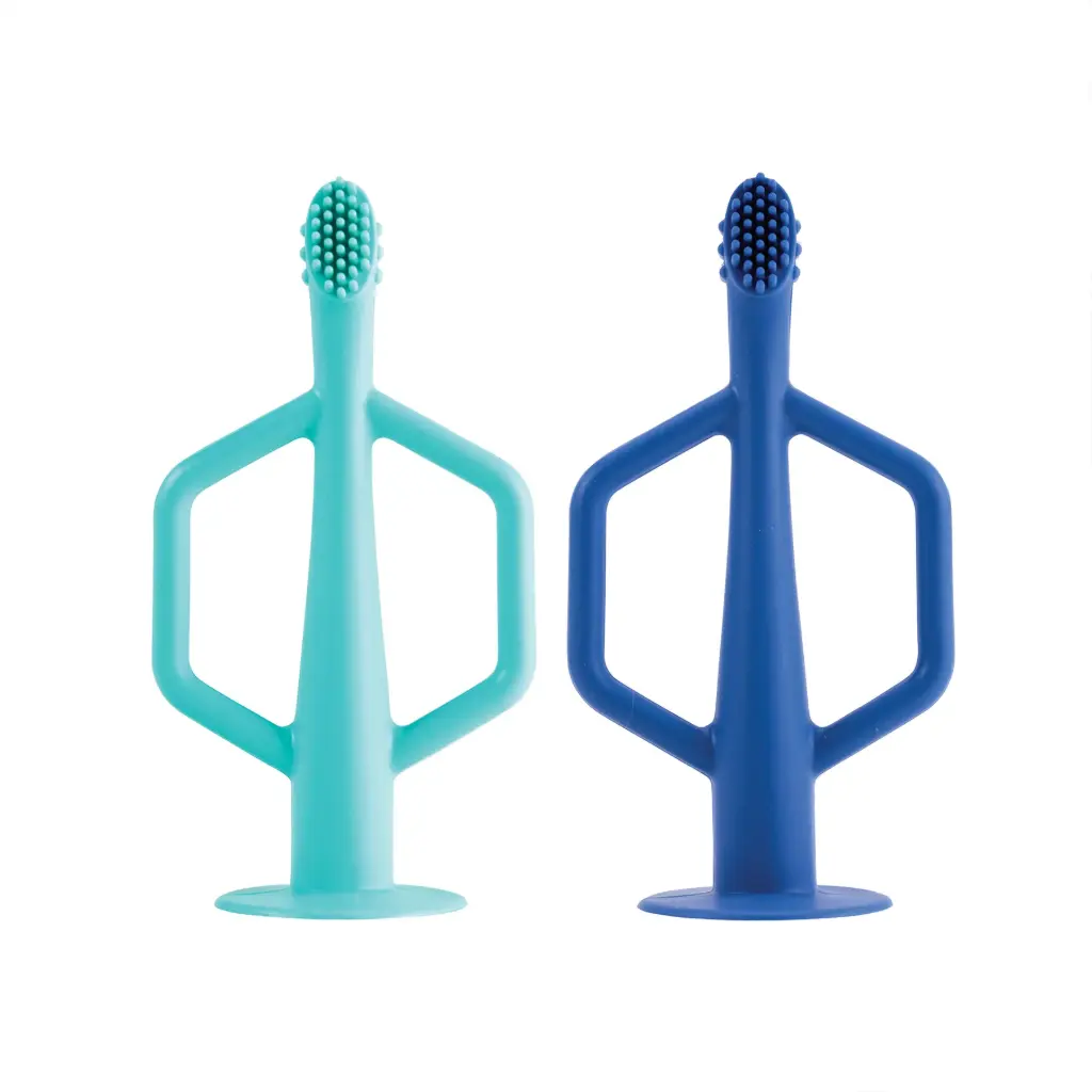 Tiny Twinkle Silicone Toothbrush Pack Indigo + Mint