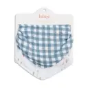 Lulujo Bandana Bibs 2pk-Muslin Fish + Navy Gingham
