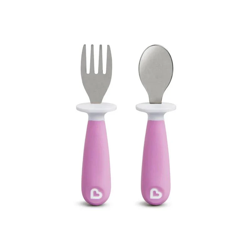 Munchkin Raise Toddler Fork & Spoon Set 1488 - Purple