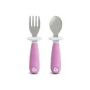 Munchkin Raise Toddler Fork & Spoon Set 1488 - Purple