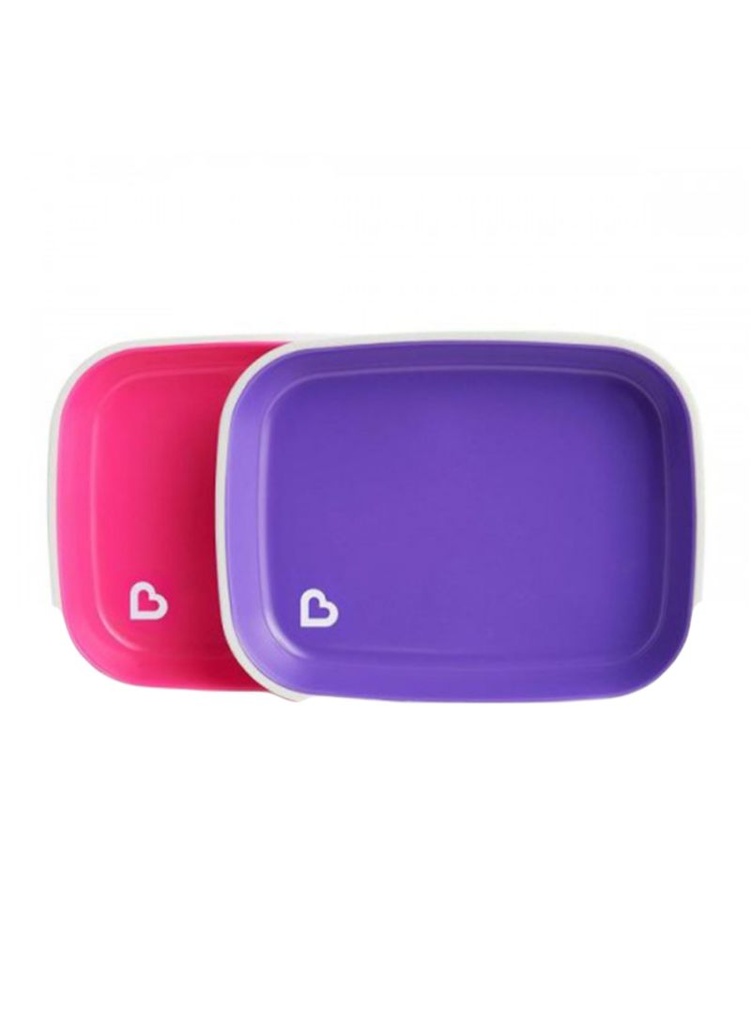 Munchkin Splash Plates 2 Pack - Purple/Pink