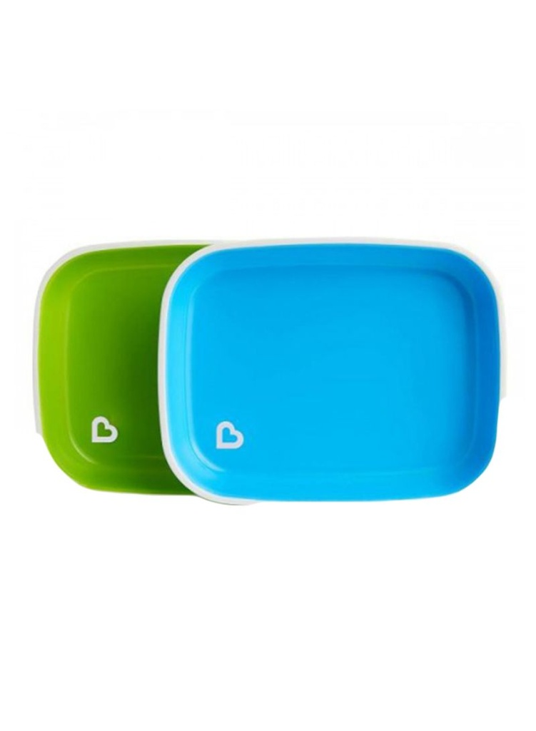 Munchkin Splash Plates 2 Pack - Green/Blue