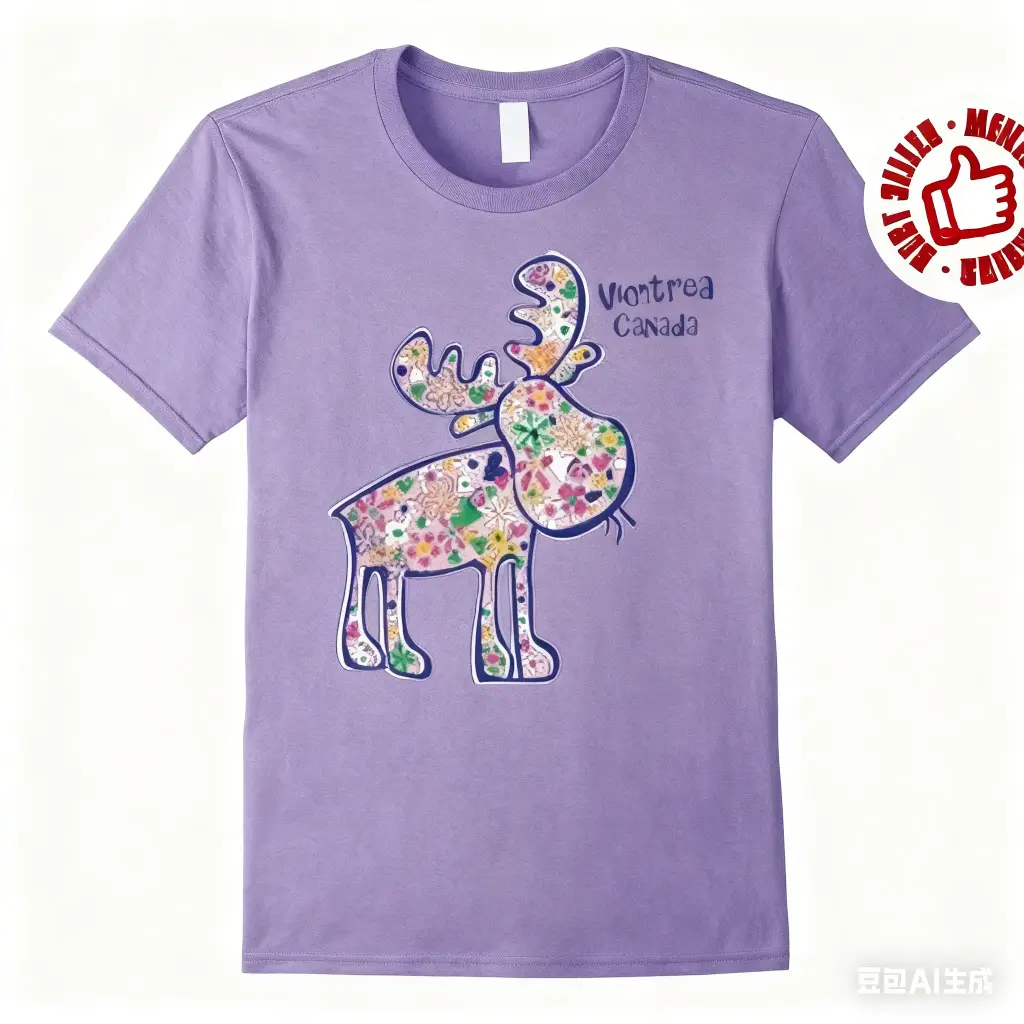 Attraction Kids Flowered Moose  4038 - Heather Lilac (2Y)