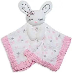 Lulujo Muslin Lovey - Pink Bunny