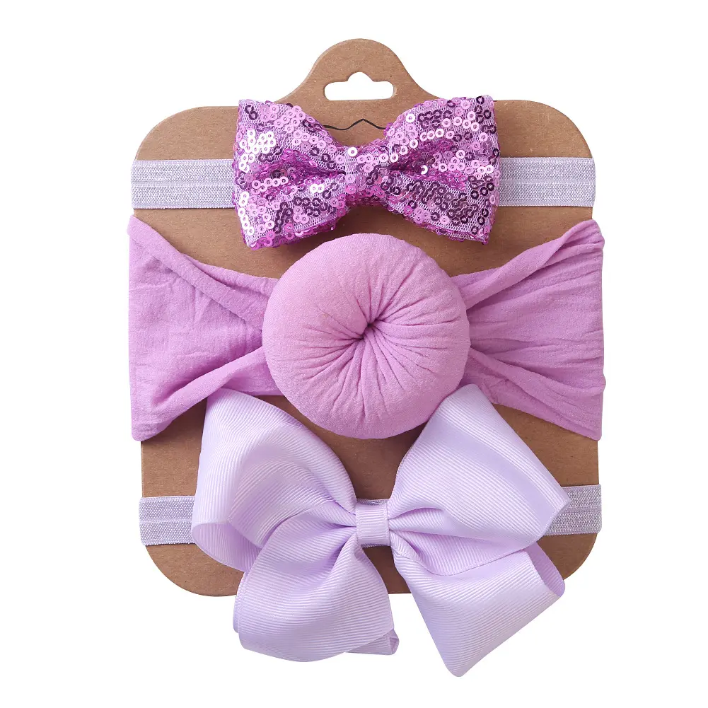 Baby Headband 3PK 0-24M - Purple