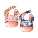 Mess-proof Easy Bib 3PK - Pink