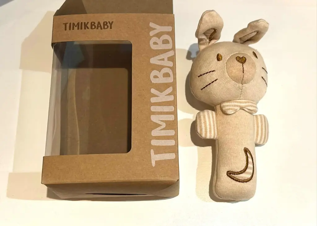 Organic Cotton TimikBaby Hand Bell - Bunny