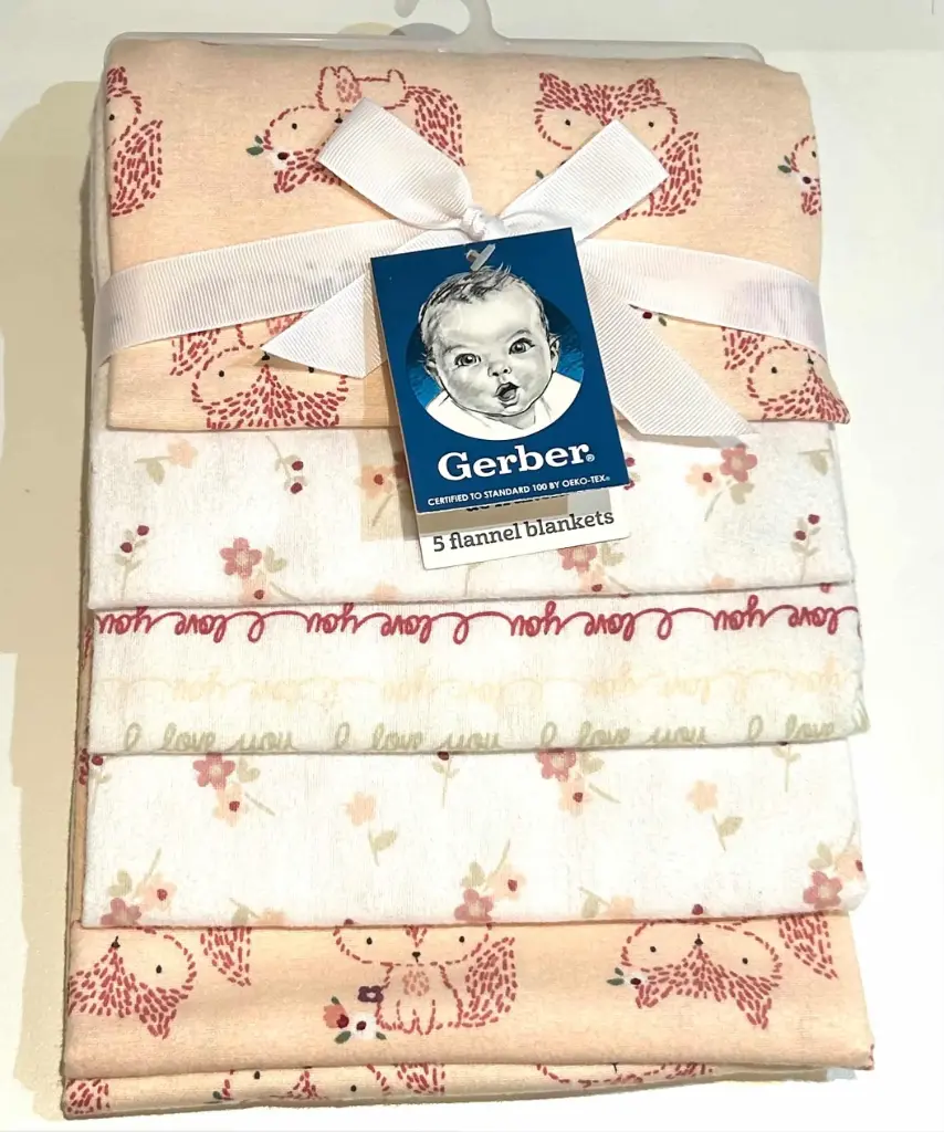 Flannel Receiving Blankets Gerber 5-Pack Baby - Fox