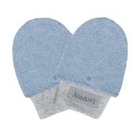 Juddlies -Organic Raglan Scratch Mitts 0-3M - Blue