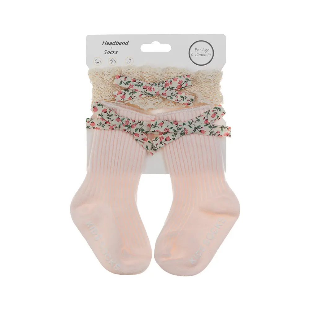 Socks With Headband - Pink