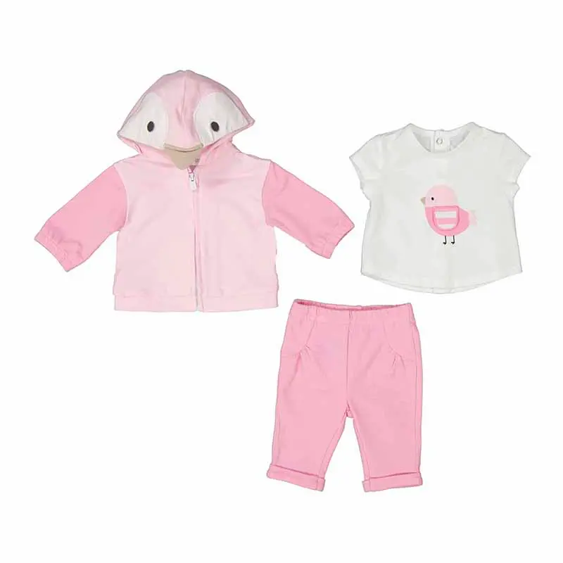 Mayoral  Tracksuit With Hoodie Set - 1878 - Bubblegum (0-1M)