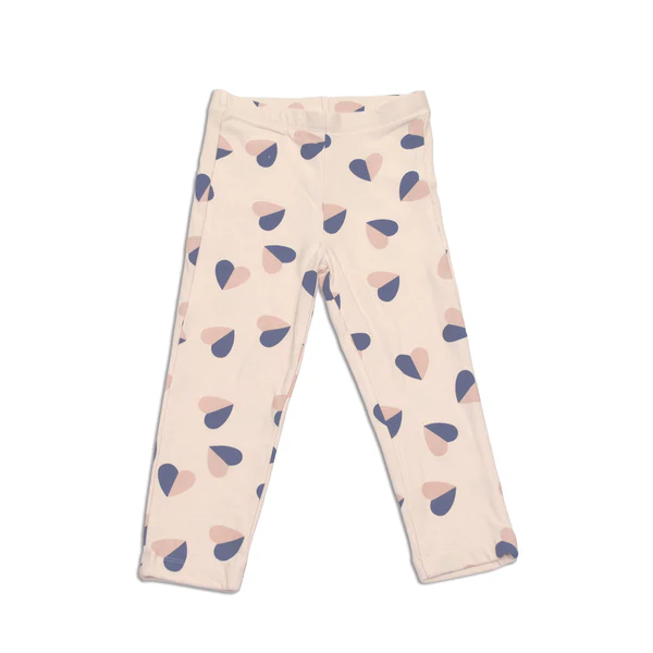 Silkberry Baby Bamboo WF4399 Fleece Leggings Heart Flutter Print (0-3M)