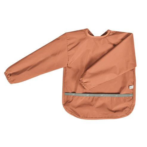 Perlimpinpin Bib With Sleeves - Cayenne