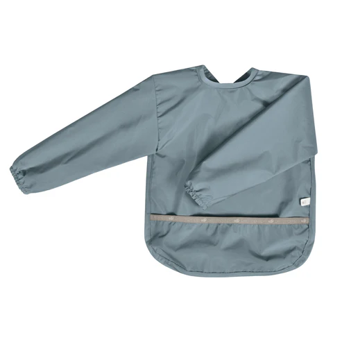 Perlimpinpin Bib With Sleeves - Dark Blue (12-24M)