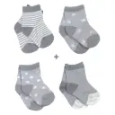 Perlimpinpin Baby Socks - Grey (Pack Of 4 Pairs) 