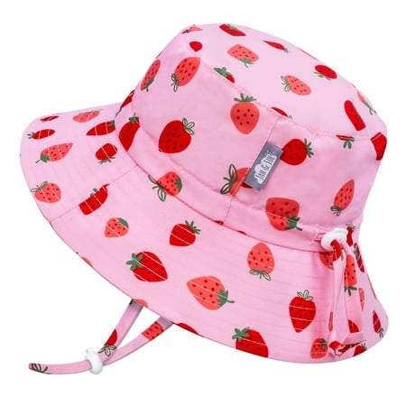 Jan & Jul Aqua Dry Bucket Hat - Pink Strawberry (S 0-6M)