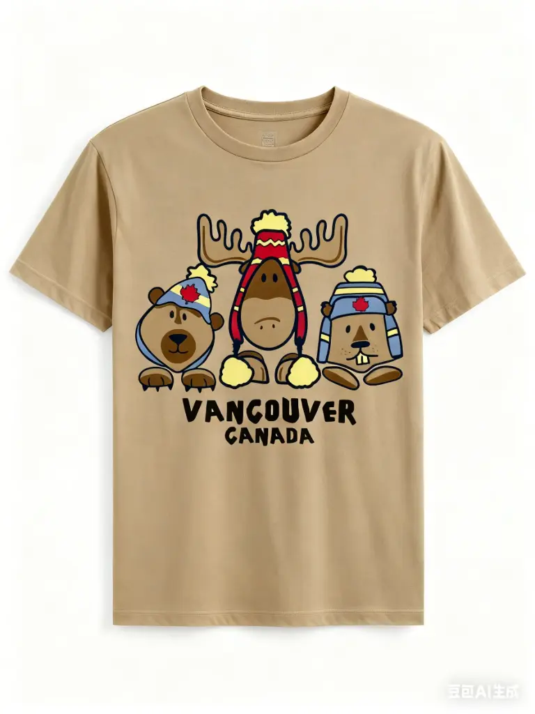 Attraction Kids/Baby Bear-Moose-Beaver with Toques - Sand 0070