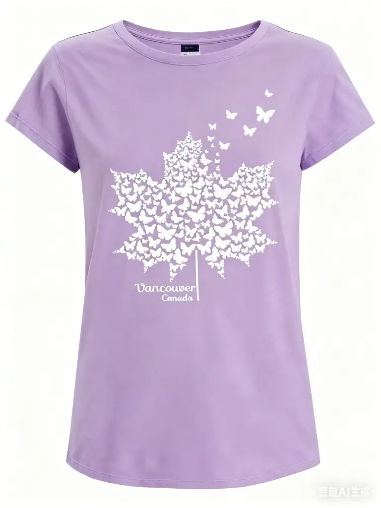 Attraction Maple Leaf Made Of Butterflies 3001 - Heather Lilac (2Y)