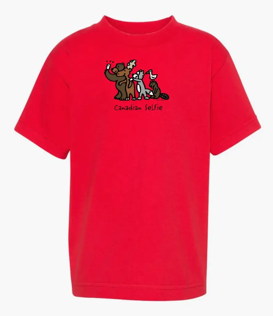 T-Shirt - GGS Kids Canadian Selfie - Red