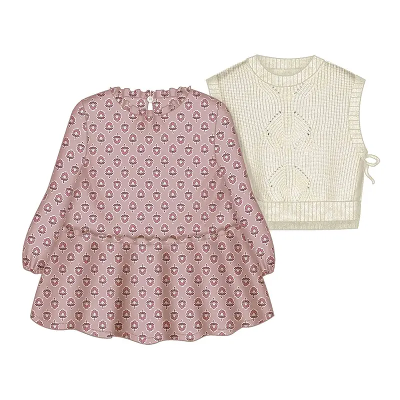 Mayoral Knitted Vest Dress 02913 - Sand (6M)