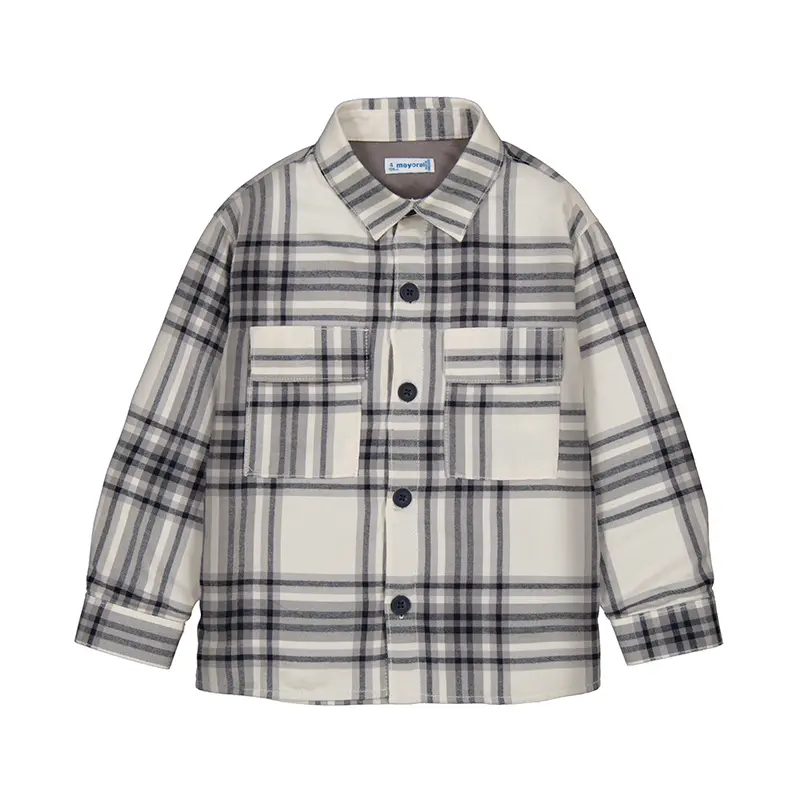 Mayoral Checked Overshirt 4123 - Grey