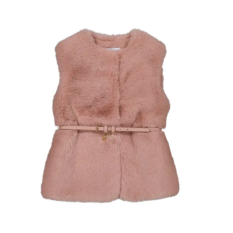 Mayoral Fur Vest with Belt 04315 - Makeup (2Y)