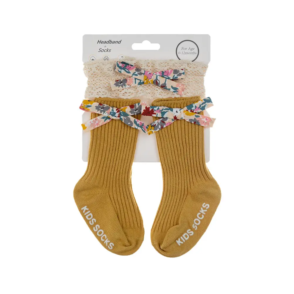 Socks With Headband - Yellow