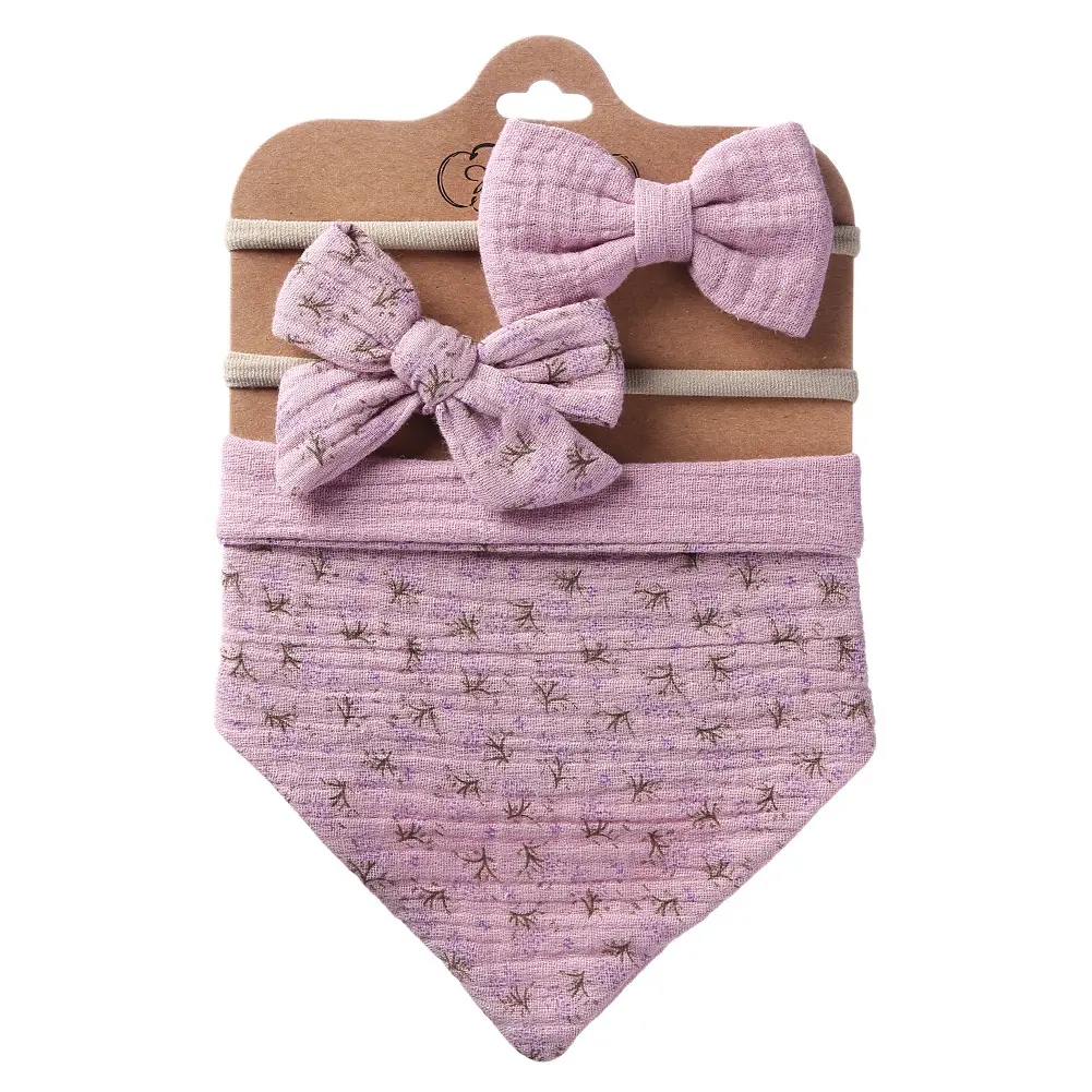 Headband With Bib - Purple