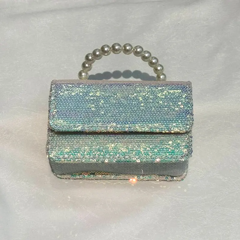 Crossbody Purse Shining Rectangle 1811 - Blue