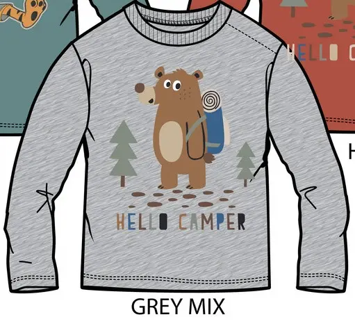  MID - Top Jersey 4503 - Grey Mix (3/6M)