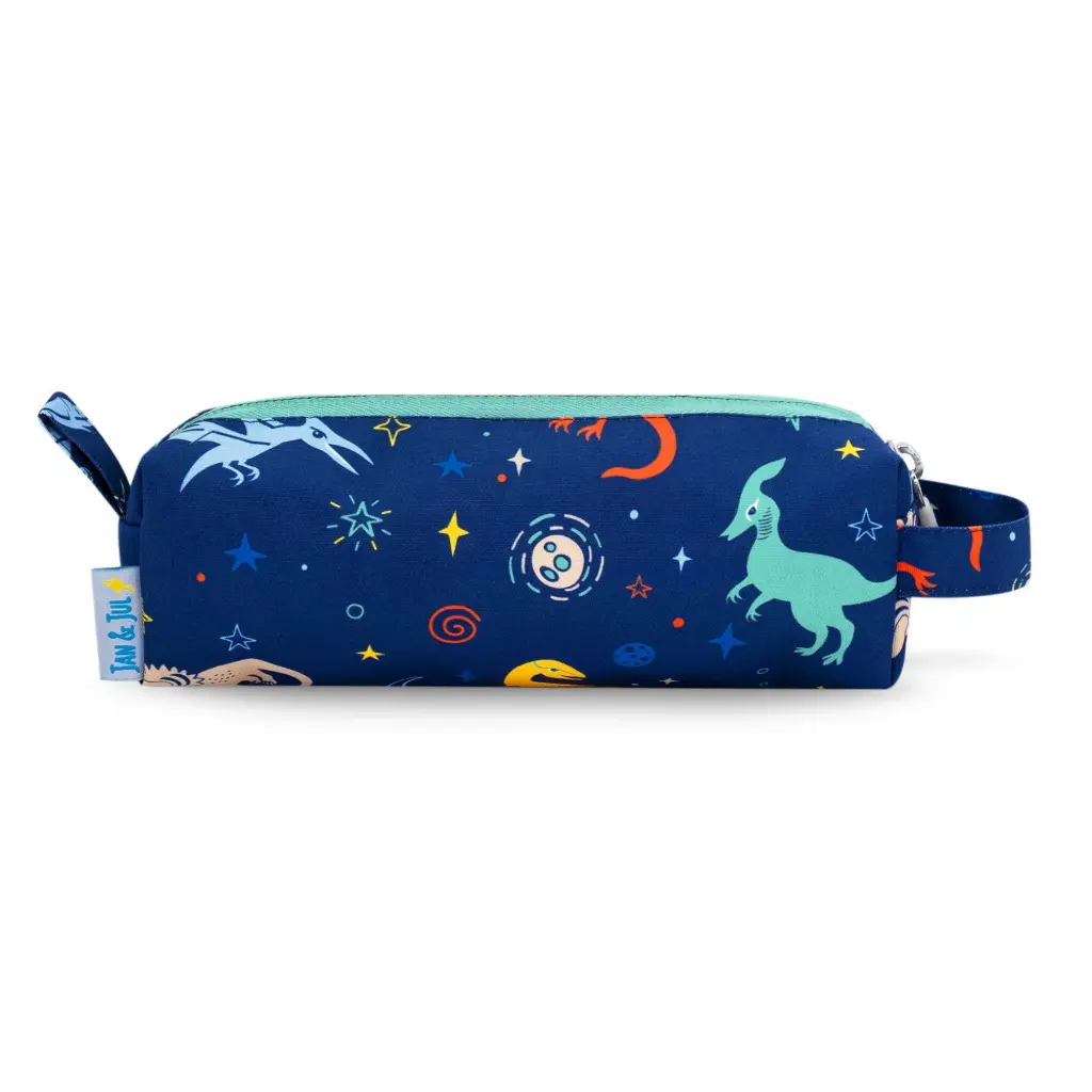 Jan & Jul Kids’ Pencil Case - Space Dinos