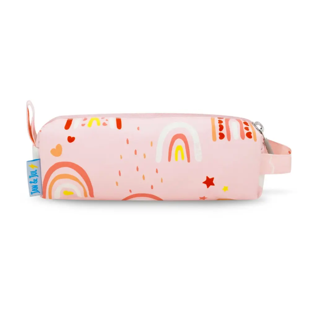 Jan & Jul Kids’ Pencil Case - Pink Rainbow