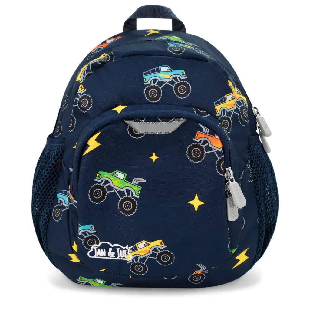 Jan & Jul Little Xplorers Mini Preschool Backpack - Big Trucks