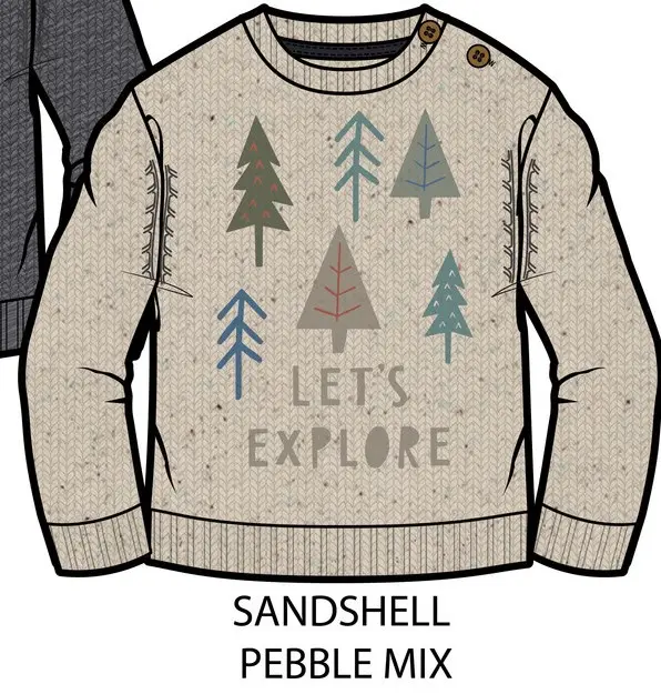  MID - Sweater Top 4502 - Sandshell Mix (3/6M)