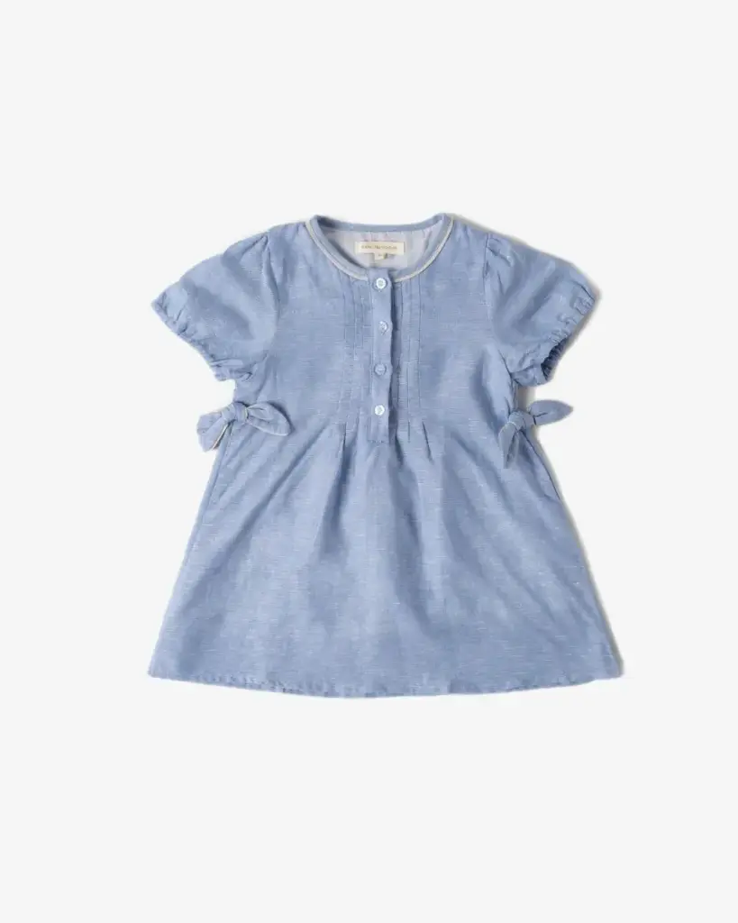 Blara Organic House Linen Bow Dress (2Y)