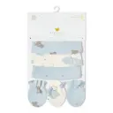 Piccolo-3PK Hat & 3 Anti-Scratch Mittens Set - Blue