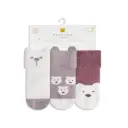 Piccolo - 3 Pair Of Bear Shaped Socks - Pink