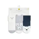 Piccolo - 3 Pair Of Bear Shaped Socks - Blue