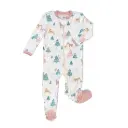 Silkberry Baby WF4521 Bamboo Footies With Two Way Zipper (Deer Forest Print)