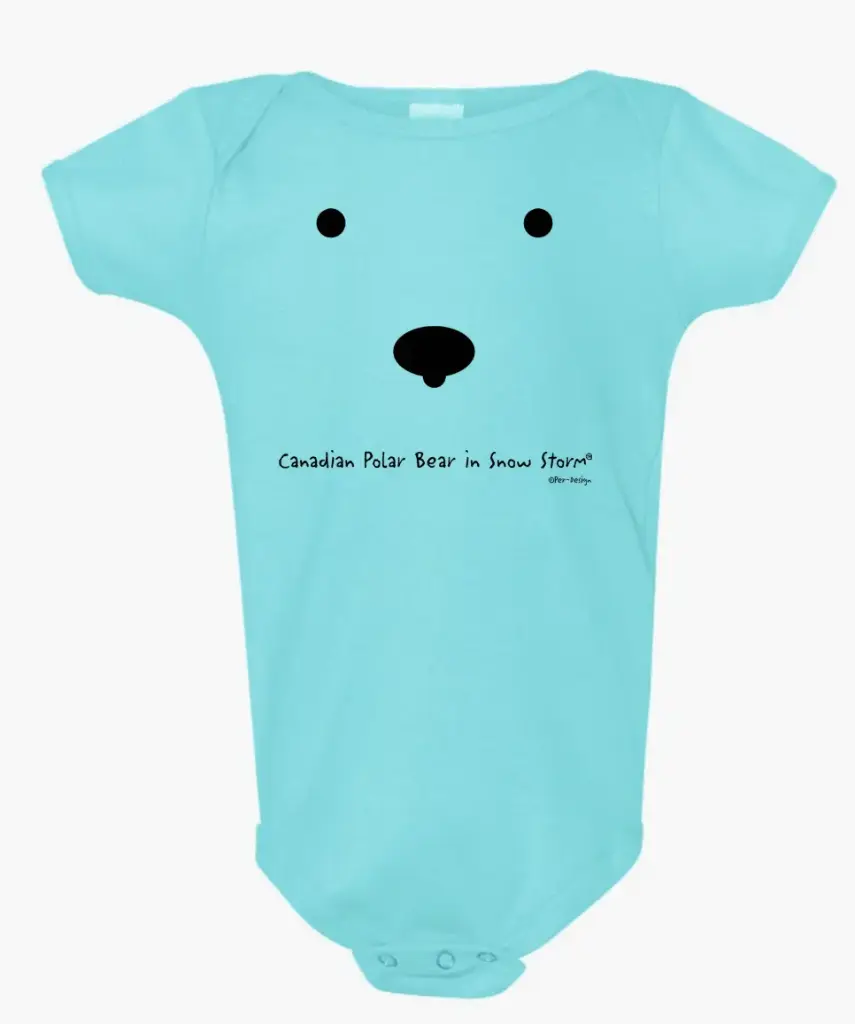 GGS Onesie 2099 Canadian Polar Bear - Aqua Blue