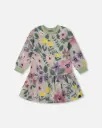 Deux Par Deux Fleece Dress 046A - Watercolor Flowers