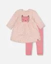 Deux Par Deux Tunic & Leggings Set 047 - Pink Flowers