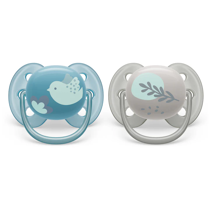Philips Avent Ultra Air Pacifier Blue Dove + Silver Leaf 6-18M  