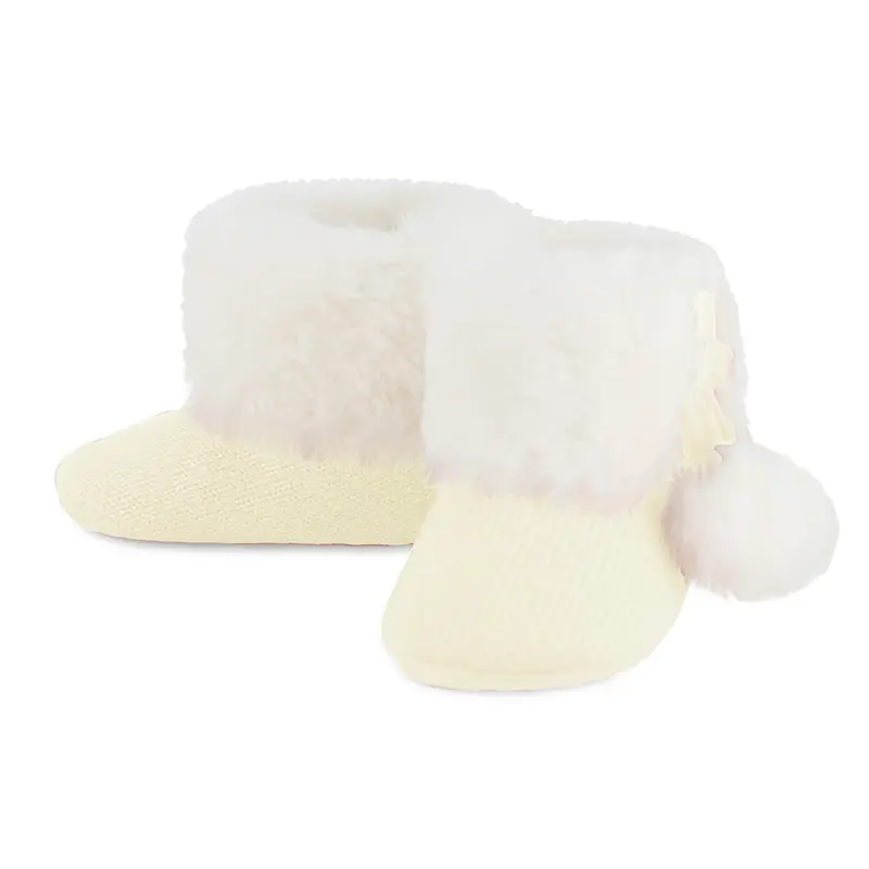 Mayoral  Shoes Knit Booties 9954 - Natural