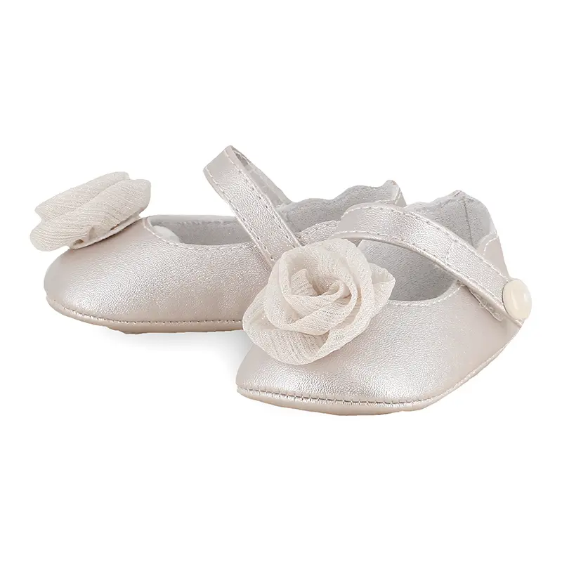Mayoral  Shoes  Floral Mary Janes 9960 - Pearl