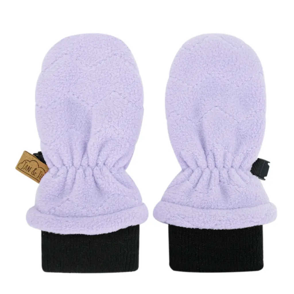 Jan & Jul Fleece Mittens - Lavender (M 6-24M)