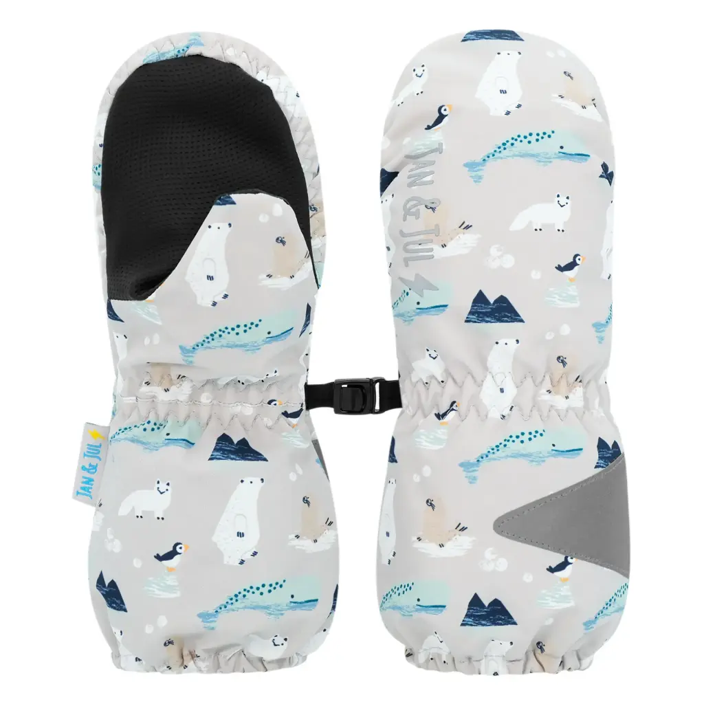 Jan & Jul Cozy-Dry Waterproof Rain Mittens - Polar Pals (2-4Y)