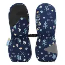 Jan & Jul Cozy-Dry Waterproof Rain Mittens - Navy Forest