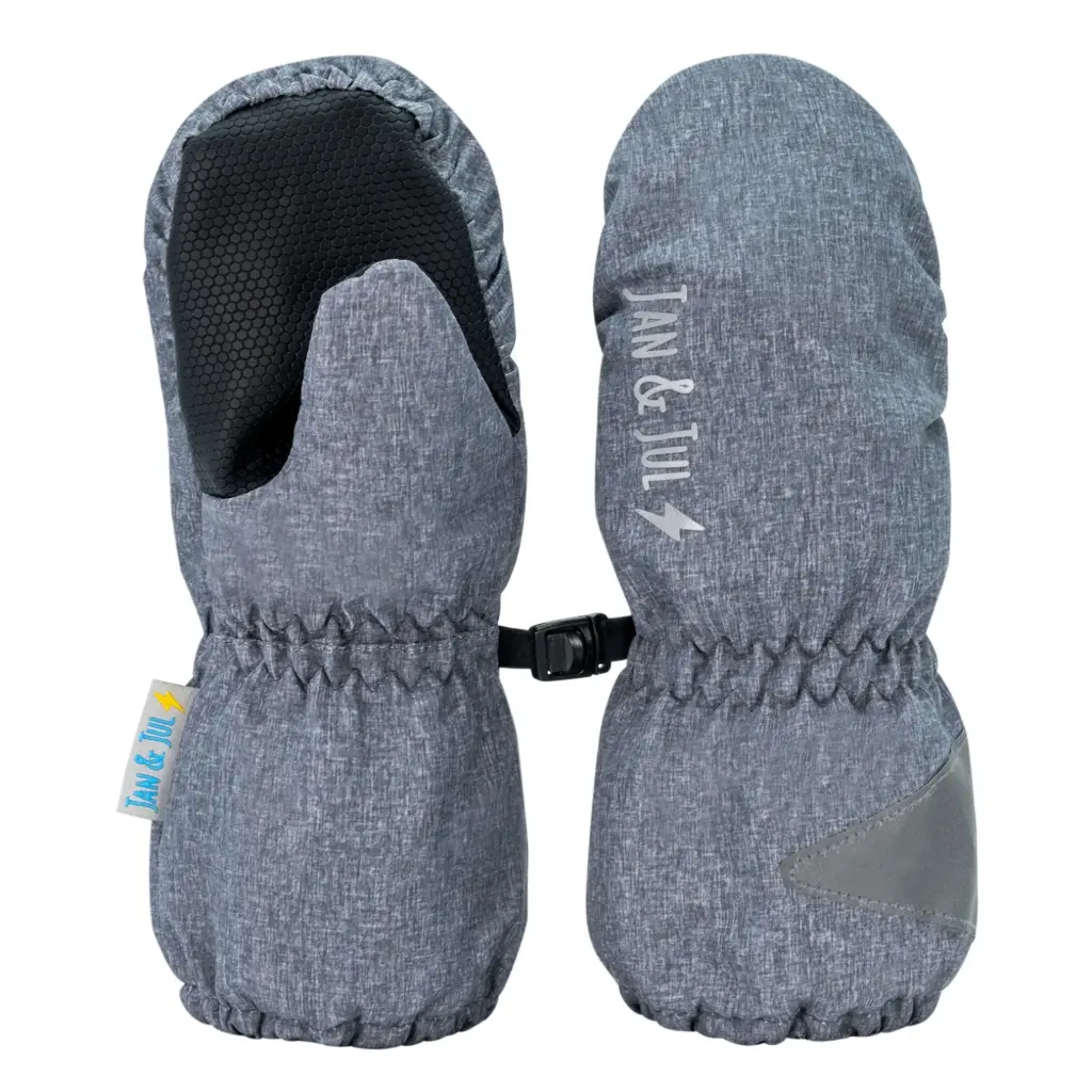 Jan & Jul Cozy-Dry Waterproof Rain Mittens - Heather Grey (2-4Y)