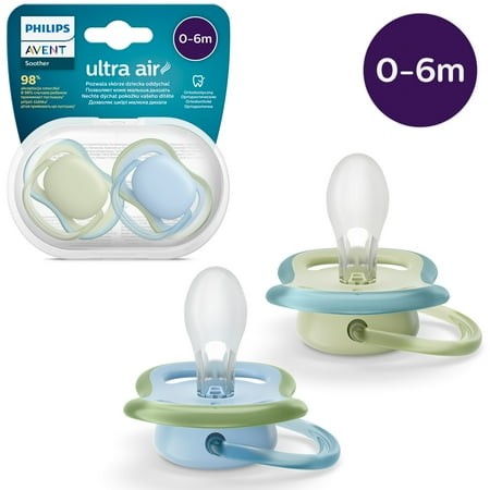 Philips Avent Ultra Air Pacifier Pastel Green + Celestial Blue 0-6M